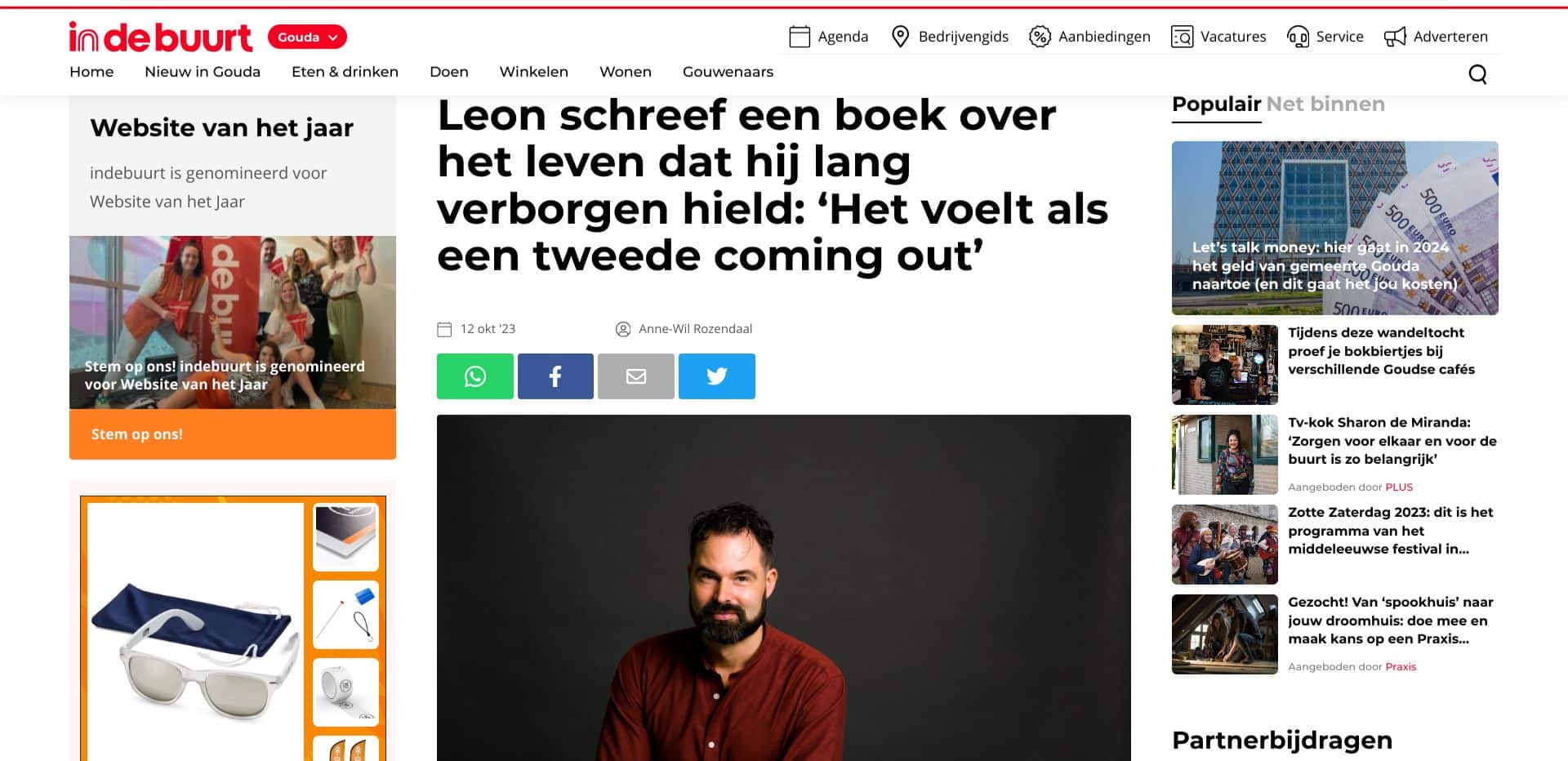 Interview Leon schreef een boek over het leven dat hij lang verborgen hield: ‘Het voelt als een tweede coming out’